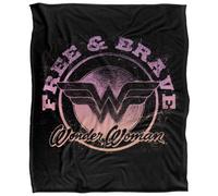 DC comics Wonder Woman Free And Brave Soft Touch Blanket Multicoloured (152Cm X 127Cm)
