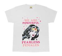 DC Comics Wonder Woman Girls Fearless T-Shirt, White, 3-15 Years