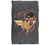 DC comics Wonder Woman Glowing Lo Soft Touch Blanket Multicoloured (147Cm X 91Cm)