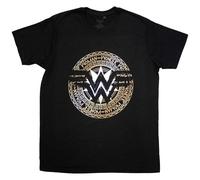 Wonder Woman Gold Circle Logo T Shirt DC Comics Black L