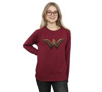 Dc Comics Wonder Woman Logo Sweatshirt In Burgundy Burgundy L