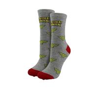 Dc Comics Wonder Woman Novelty Socks: Fancy Colorful Dress Socks | Gift Socks In Grey Grey