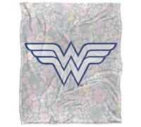 DC comics Wonder Woman Silky Floral Logo Blanket Grey/multicoloured (One Size)