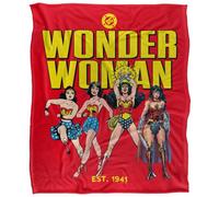 DC comics Wonder Woman Through The Years Blanket Multicoloured (152Cm X 127Cm)