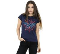 Dc Comics Wonder Woman Warrior Shield Cotton T-Shirt In Navy Navy XXL