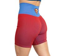 DC Comics Workout Biker Shorts for Women Seamless Scrunch Short Gym Yoga Fitness Wonder Woman Batman Harley Quinn Superman, Supergirl, L