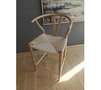 DC Concept Wishbone Classical Bar Stool, Black Ash - Light Oak