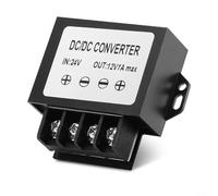 DC Converter Power Adapter 24V to 12V 1A for Various Automotive and Electronic Uses