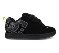 DC Court Graffik Mens Black Orange Leather Skate Shoes Trainers Size 7-15