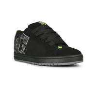 DC Court Graffik Skate Shoes - Black/Grey/Lime
