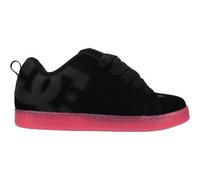 DC Court Graffik Womens Ladies Black Pink Leather Skate Shoes Trainers UK 5-8