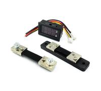 DC Current Shunt Resistor DC0-100V1A 10A 50A 100A LED DC dual display digital ammeter and voltmeter digital meter head(Red and Blue 1A)