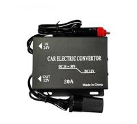 DC-DC 24V to 12V Step-Down Converter Adapter for Vehicles, 30A Power Transformer with Overload & Short Circuit Protection, Aluminum Alloy Housing, Black(20A)