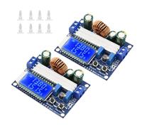 DC-DC Boost/Buck Standard Voltage Module Binghe Constant Voltage Constant Current Buck Boost Power Converter Auto Boost/Buck with LCD Digital Display Compatible with Arduino (2pcs)