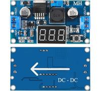 DC-DC Buck Converter Voltage Regulator Module with LED Display - Adjustable 4.5V-40V to 1.25V-37V Step Down Power Supply - 3A Output - High Efficiency 96% - Compatible with Car Motor Battery Projects