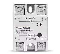 DC-DC Single Phase Solid State Relay SSR Module 10A 25A 40A 60A 80A 100A Input Voltage 3-32V 12V to 5-60V DC Output(SSR-60DD)