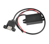 DC-DC Step Down 12V to 5V 3A Car Power Converter 15W Power Supply Male Female USB Mini USB Adapter Auto Protection(Single USB with ear)