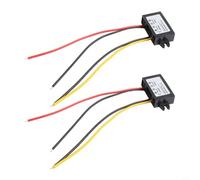 DC-DC Step-down Converter, 2Pcs 12/24V To 5V 3A 15W Modules For Vehicle LED Displays, Stable Output Converters For Electronics