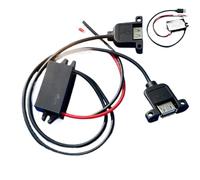 DC-DC Step Down Type-C USB 12V 24V to 5V 3A 15W Car Power Converter Power Supply Output Adapter Voltage with Reverse Protection(Single USB with ear)