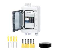 DC Disconnect Switch With Lightning Protection | Economical PV Combiner Box 1 In Out Waterproof IP65 Distribution(2P DC1000V,32A)