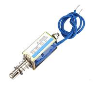 DC Electromagnet Solenoid Open Frame, Reliable Push Pull Automation Control for Industrial Equipment Tin Plated Copper Wire 300mA 5N Attraction 10mm Stroke 1 Pack