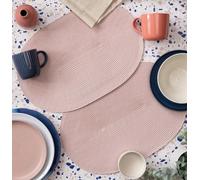 dc fix Blush Eco-line Wipe Clean oval Weave Placemats Set of 4