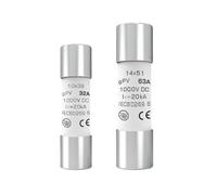 DC Fuse Core 1/2/3/4/5/6/8/10/12/15/16/20/25/30/32/40/50/60/63Amp 1000V(20A)