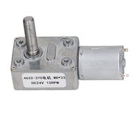 DC Gear Motor 10RPM, M8x33mm High Transmission Accuracy, Aluminum Brass Speed Reduction Motor, Turbo Geared Motor for Window Openers Door Openers Small Winches