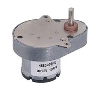 DC Gear Motor 10RPM with Eccentric Output Shaft, Aluminum Brass Speed Reduction Motor DC12V, Strong Bearing Geared Motor for Window Opener Door Opener Small Winch