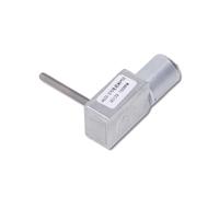 DC Gear Motor - 12V DC Geared Motor, Self-Locking Turbo Reduction, Reversible Rotation, Vertical Output Shaft, Aluminum Brass Build, Window & Door Openers, M6x50mm