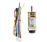 DC Gear Motor for GA12 N20 Encoder| 6V Metal Gearbox High Torque Low Noise| D-Shape Shaft for DIY RC Robot Car Model Projects| Silver Brass(300RPM)