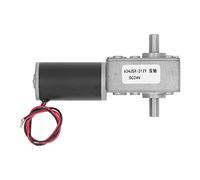 DC Gear Motor Micro High Torsion Speed Reduction Turbine Electric Self Locking Reversible Gearbox 24V Dual Shaft (30RPM)