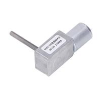 DC Gear Motor - Self Locking Turbo Reduction Motor, Reversible Rotation, Vertical Output Shaft for Window Door Openers, M6x50mm Aluminum Brass Build, 12V (type 2)