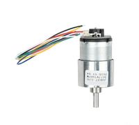 DC Gear Motor With Encoder JGB37-520 High Torque Reduction Motor Adjustable Speed Controller Hall Effect Encoder For Robotics Drive System Self Balancing Robot Parts(12V176)