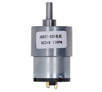 DC Gear Motor with Hall Encoder, DC24V Speed Reduction Motor, Aluminum Brass Strong Bearing Stable Transmission, 12RPM DC Gear Motor for Industrial Automation, Robotics and DIY Pro