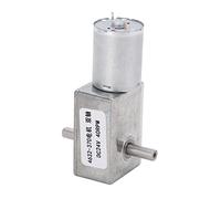 DC Geared Motor, Double Shaft Gear Motor, Rotation Direction Adjustable Square Gearbox with Brass and Aluminum Housing, DC24V for Window Opener Door Opener Small (40RPM)