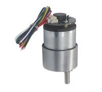 DC Geared Motor JGB37-520 with Encoder, 12 V, 24 V, Adjustable 7 to 960 RPM, Max Torque, 25 kg, Compact, 33 mm Diameter, Forward and Reverse Running for Robotics, Racing Cars, Track Following Vehicles