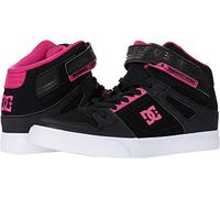 DC - Girls Pure Ht Ev High Top Shoes, 3 UK, Black/Pink/Black