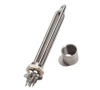 DC Heating Element 1 Inch DN25 Solar Water Heating Element Low Voltage Immersion Heater Tube 12V-48V 300W-1500W 304SS For Camper Electric Water Heater Parts(Type 3,36V_600W)