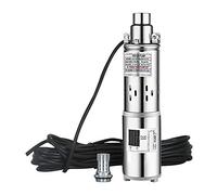 DC HOUSE 24V 3 inch Large Flow 250W Solar Water Pump, Max Flow 1500L/H, Max Head 98 feet, Stainless