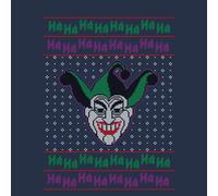 DC Joker Knit Men's Christmas T-Shirt - Navy - XXL