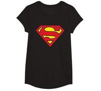 DC Kids Superman Logo Classic T-Shirt, Girls, Black, Small