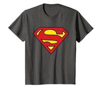 DC Kids Superman Logo Classic T-Shirt, Youth, Asphalt Grey, Large
