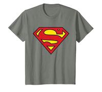 DC Kids Superman Logo Classic T-Shirt, Youth, Olive Heather, Small