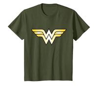 DC Kids Wonder Woman Logo Classic T-Shirt, Youth, Olive Green, Medium