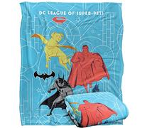 DC LEAGUE OF SUPER PETS Blanket, 152 x 127 cm Monochromatic Heroes Silky Touch Super Soft Throw Blanket