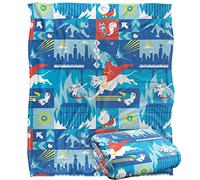 DC LEAGUE OF SUPER PETS Blanket, 152 x 127 cm Super Pets Action Panels Silky Touch Super Soft Throw Blanket