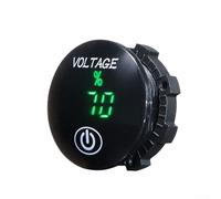 DC LED Digital Voltmeter for 12-24V RV Boat Caravan with Touch Switch, Blue/Red/Green Display, Real-Time Battery Monitoring(green)