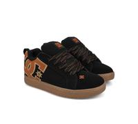 DC Men's Court Graffik Skate Shoe, Black/Brown/Gum, 9.5 UK