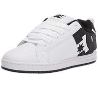 DC Men's Court Graffik Casual Low Top Skate Shoe Sneaker, White/Black/Black, 7 UK